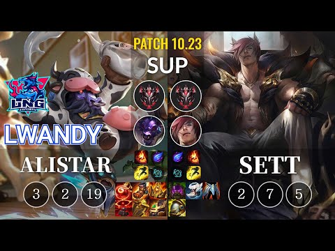 LNG lwandy Alistar vs Sett Sup - KR Patch 10.23