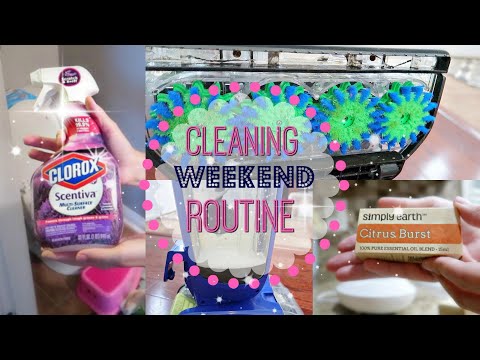 Weekend Cleaning Routine//CLEANING MOTIVATION//How I Clean My Hardwood Floors Video