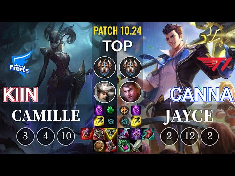 AF Kiin Camille vs T1 Canna Jayce Top - KR Patch 10.24
