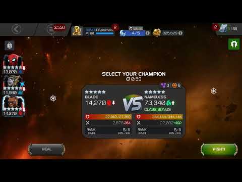 Nameless Thanos With 3 active nodes - Map 6! Marvel Contest Of Champions