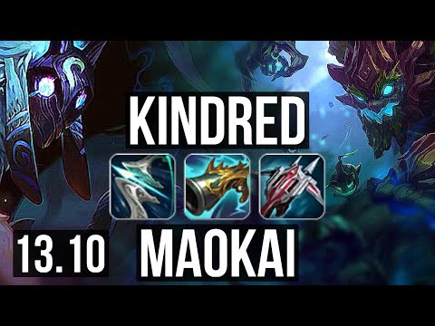 KINDRED vs MAOKAI (JNG) | 11/0/8, Legendary, 300+ games | KR Master | 13.10