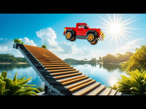 Lego Cars VS Heaven Stairs [ BeamNG.drive ]