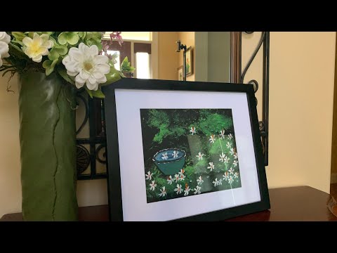 Night Jasmine ( Shiuli ful) acrylic art