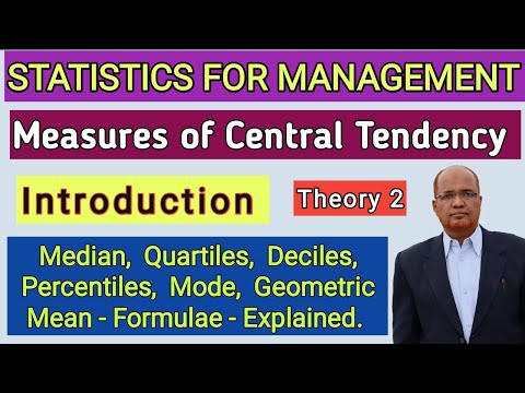 Statistics for Management I Measures of Central Tendency I Introduction I Theory I Part 1 I Khans