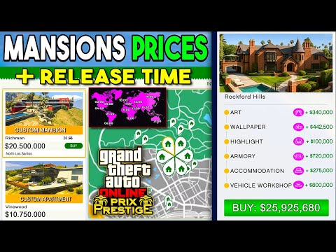 GTA Online NEW Mansions DLC Prices! (Release Times + NEW Update Info)