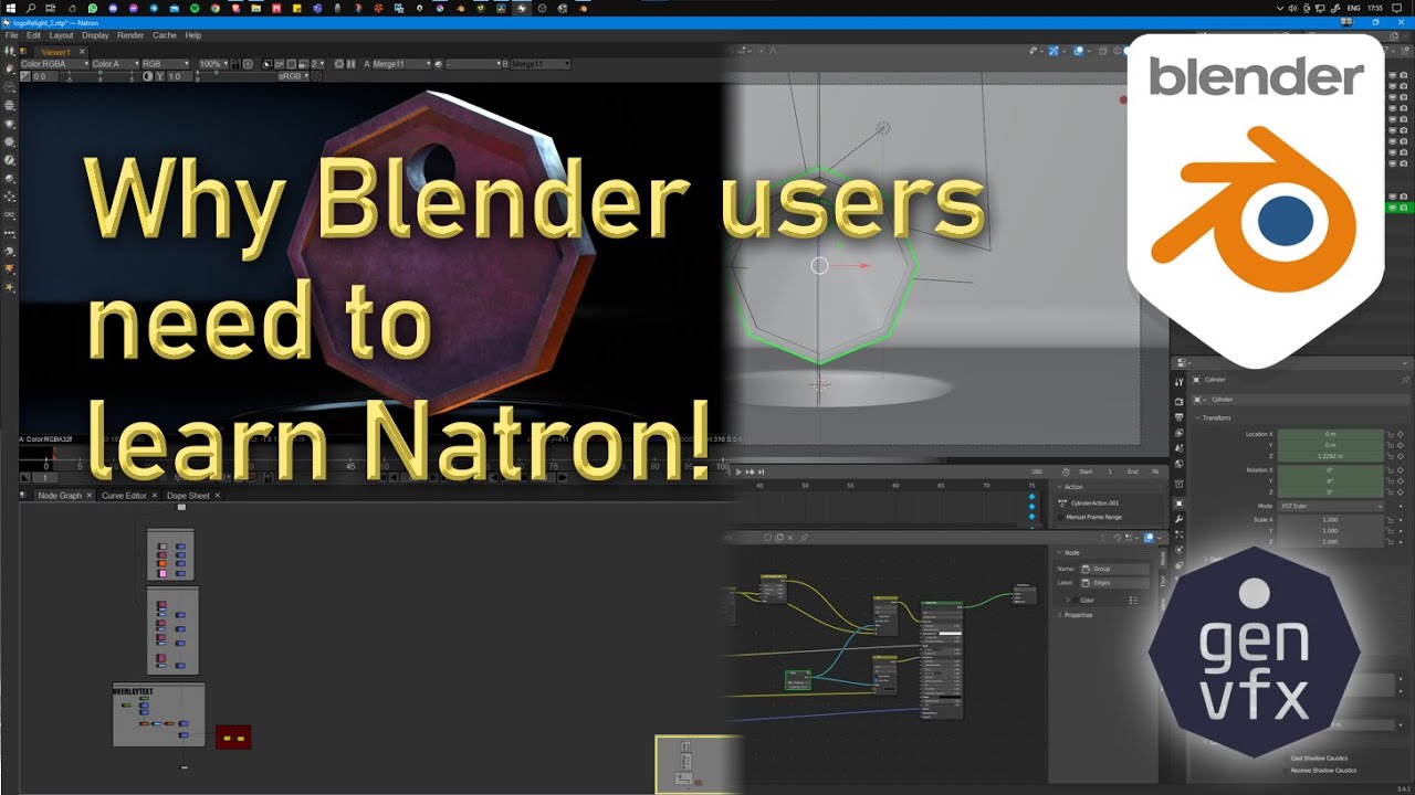 Why Blender Users Need To Learn Natron!! - Compositing relighting Tutorial