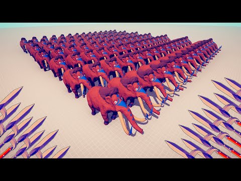100x MAMMOTH vs 400x PIKES - Totally Accurate Battle Simulator | TABS