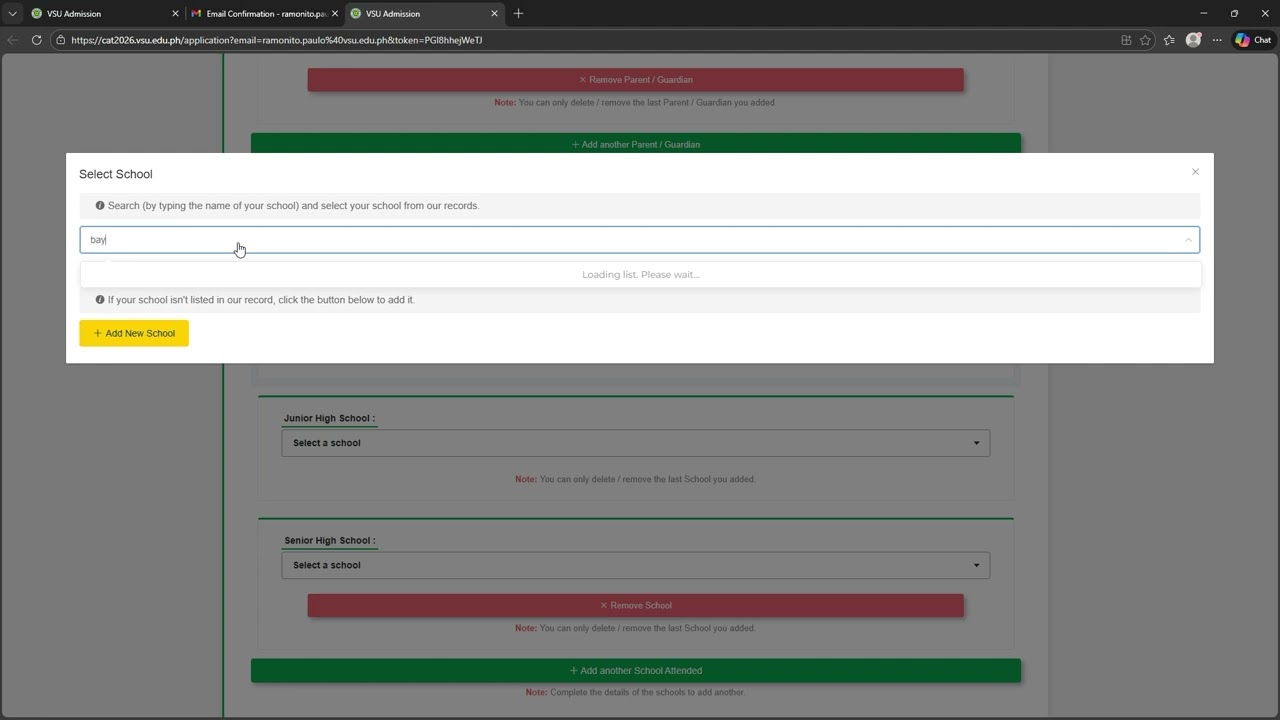 #VSUCAT2026: Admissions Application Portal