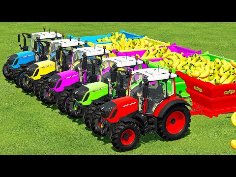 TRANSPORTING BANANAS WITH FENDT TRACTORS! Farming Simulator 22