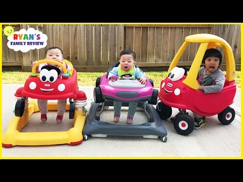 Babies and Kids playtime driving Little Tikes Cozy Coupe Car with Ryan's Family Review