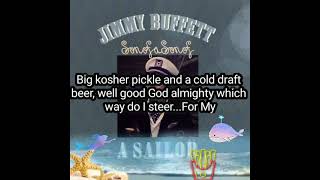 Jimmy Buffett - Cheeseburger In Paradise (lyric video)