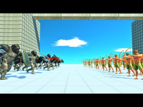 knockout gorilla shield army vs ranged units ARBS animal revolt battle simulator