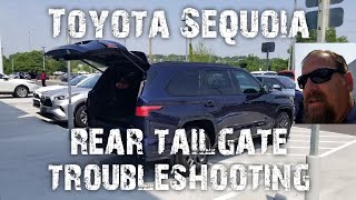 Toyota Sequoia rear gate troubleshooting