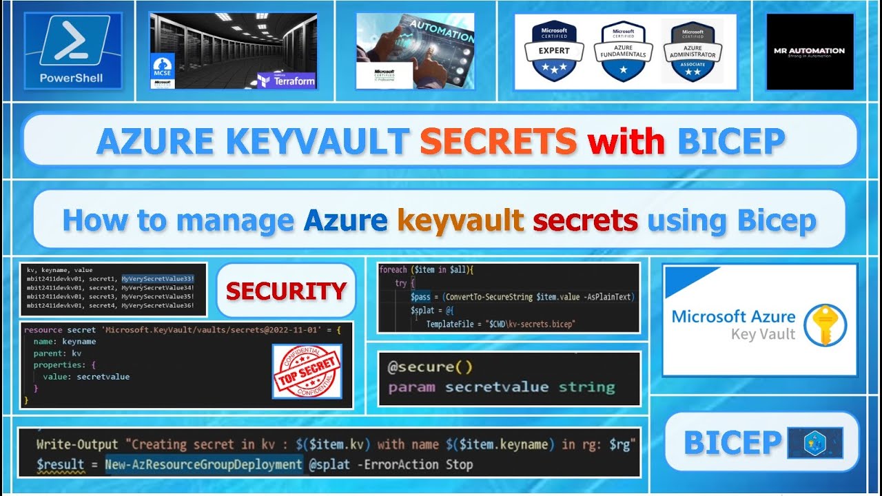 Bicep - Managing Key Vault Secrets