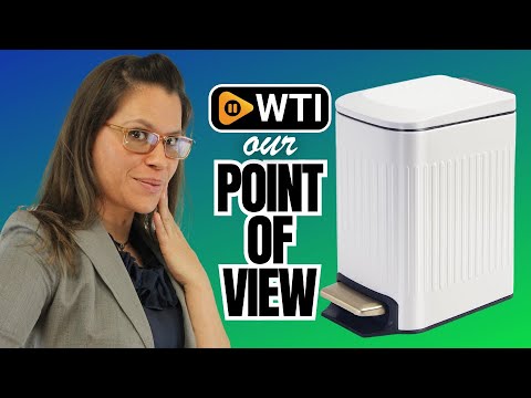 Small Narrow Bathroom Trash Can with Lid Bathroom - WTI product video review