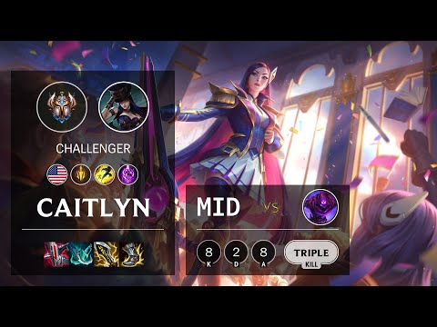 Caitlyn Mid vs Malzahar - NA Challenger Patch 11.24