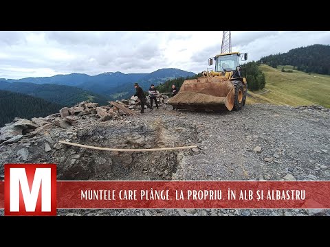 Muntele care plânge, la propriu, în alb și albastru