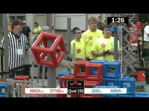 2015 VRC Math Q150 - 9983A 5776B vs 1826 9090A - 56 to 82 - VEX Worlds 2015 - Math Division