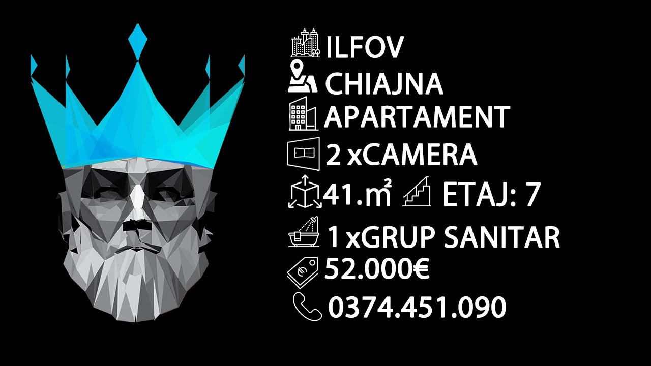 Tur video Apartament 2 camere | 7/7 | 41mp | Centrala | Chiajna