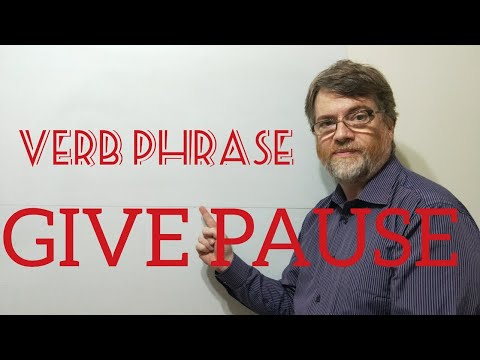 English Tutor Nick P Verb Phrase (244) Give Pause - Origin
