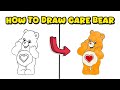 How To Draw Tenderheart Bear From Care Bears Step By Step Tutorial
