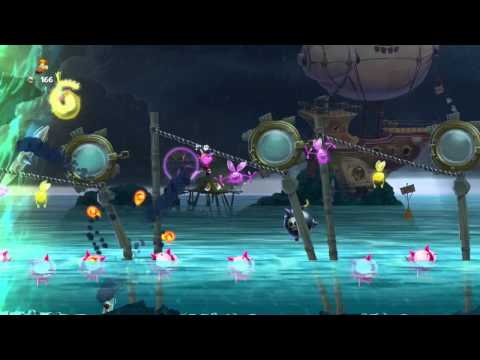 Rayman Legends Playthrough Part 34: 20,000 Lums Under The Sea - Gloo Gloo [100%]