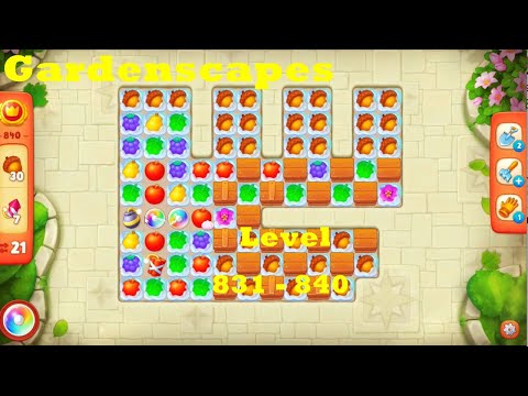Gardenscapes Level 831 - 840 HD Walkthrough |  3 - match game | gameplay | android | ios | pc | app