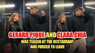 Gerard Pique and Clara Chia leaving the restaurant: Restaurant owner refusing to serve them?