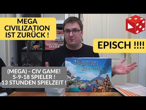 Unboxing: Western Empires - episches, 13 stündiges, 5 - 9 (18) Spieler Civ - Game