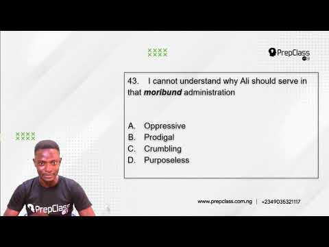 Q41 to Q45 JAMB ENGLISH 2017 PAST QUESTIONS SOLVED