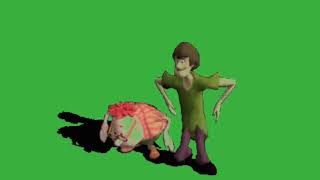 Carl Wheezer and Shaggy dancing (green screen)
