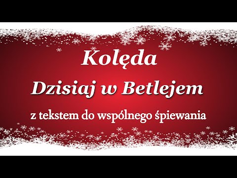Dzisiaj w Betlejem - Piękna Kolęda polska z tekstem - wykonanie Babadu TV