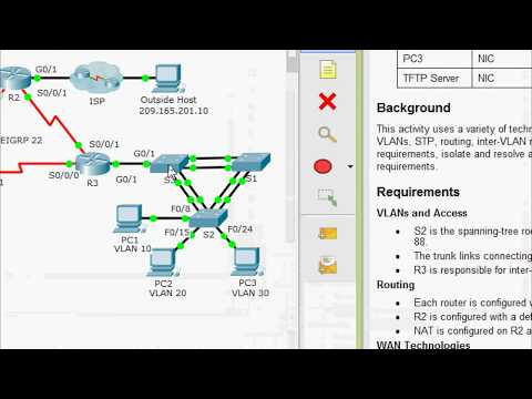8.2.4.12 Packet Tracer - Troubleshooting Enterprise Networks 1
