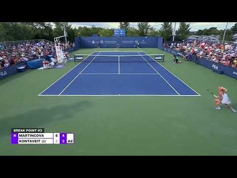Tereza Martincova vs Anett Kontaveit | Fantastic point | WTA Cincinnati 2022 Tennis