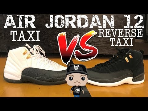 Air Jordan 12 Reverse Taxi 2019 Sneaker on feet vs og Taxi shoes #PickOne