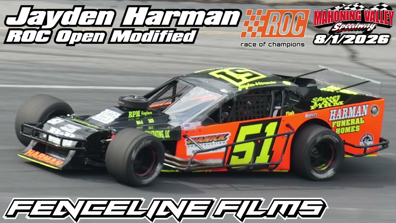 Jayden Harman Race Of Champions Modified Mahoning Valley Speedway Showdown 2026