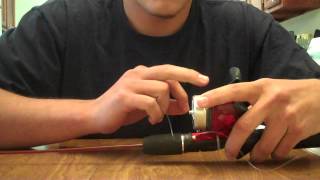 how to re spool a push button fishing reel