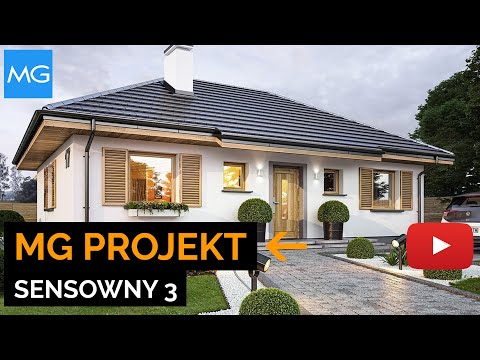 Projekt domu Sensowny 3 MG Projekt - 71,18 m2 - koszt budowy 107 tys. zł