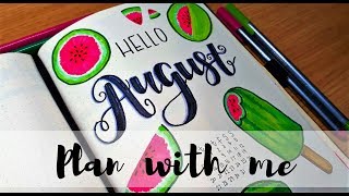 August Bullet Journal || Plan with me