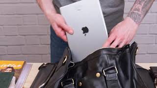 Сумка дорожня чоловіча шкіряна 14894 Vintage чорна