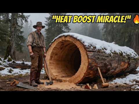 Mocked for His Crazy Log Tunnel – Until It Saved Him from Deadly Cold!
