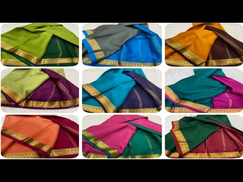 60 grm thickness Pure Mysore silk sarees//silk Mark certified//Light weight sarees