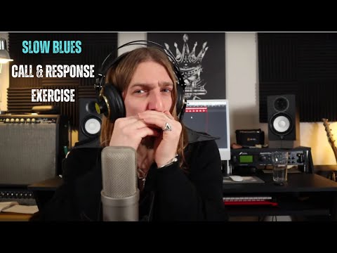 Blues Harmonica Call & Response Exercise  (A harp)