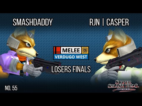 Melee @ Verdugo #55 - Smashdaddy (Fox) VS  RJN | Casper (Fox) - SSBM - Losers Finals