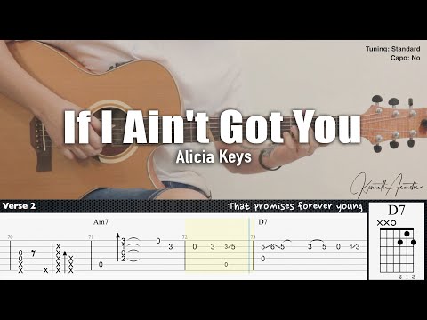 If I Ain't Got You - Alicia Keys | Fingerstyle Guitar | TAB + Chords + Lyrics