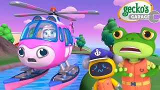 Log Flume Rescue! 🚁 | Gecko's Garage 🚚 | Cartoons For Kids | Toddler Fun Learning