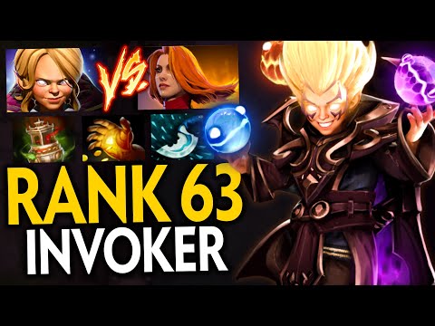AMAZING INVOKER BY RANK 63 NINE WITH DARK ARTISTRY KID SET | Dota 2 Invoker