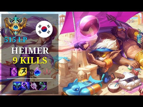 Heimerdinger Top vs Fizz - 9 kills - Phasedkiller KR Challenger (515 LP) Patch 11.5