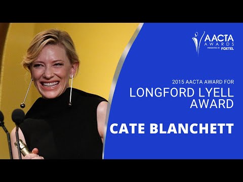 Cate Blanchett receives the AACTA Longford Lyell Award