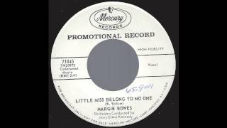 Margie Bowes - Little Miss Belong To No One - '61 Honky Tonk Country on Mercury DJ / Promo label